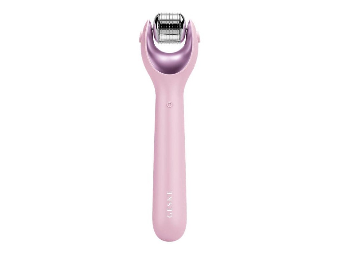 Micro Needle Face Roller 9 em 1 Geske com APP (rosa)