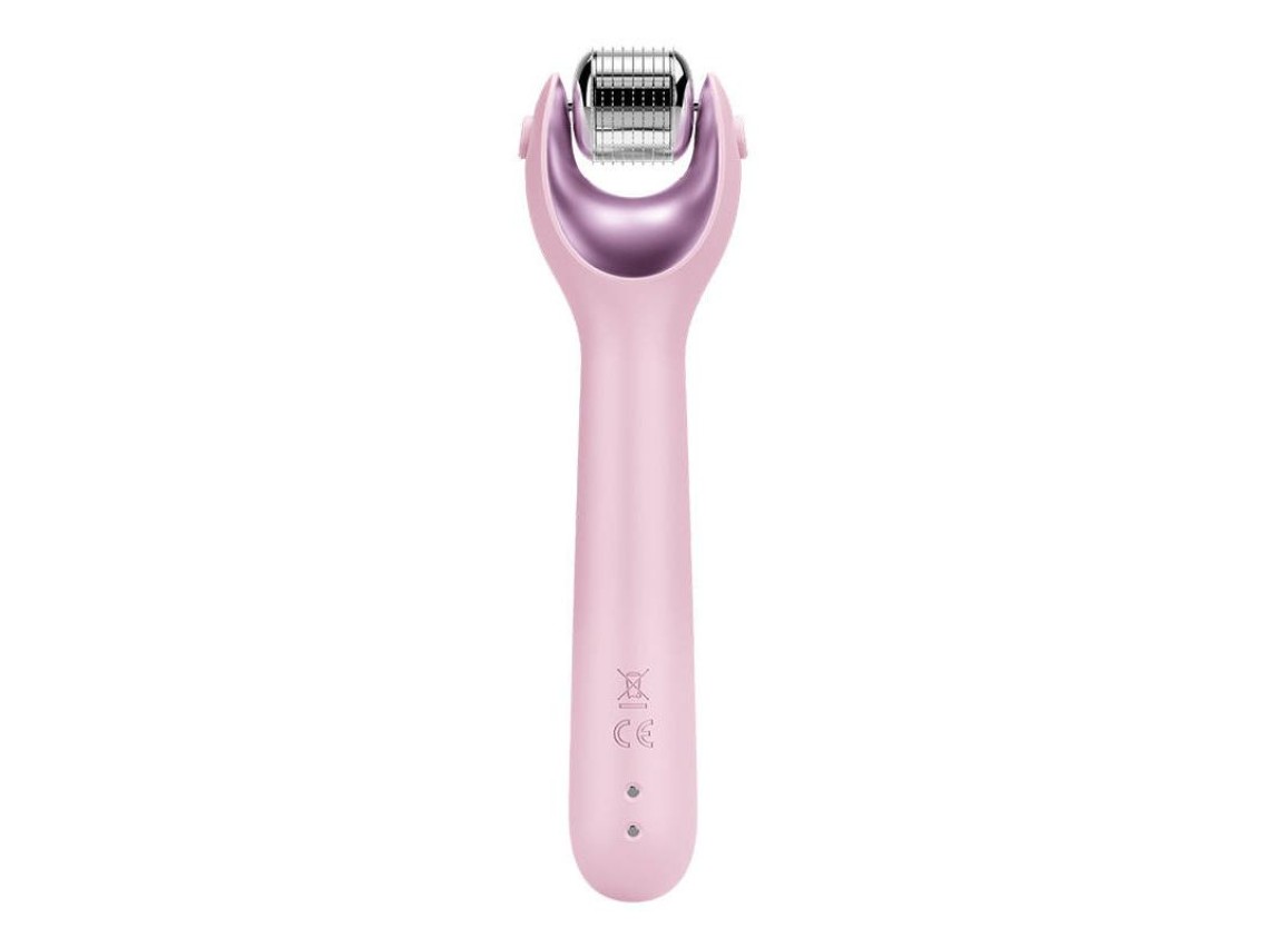 Micro Needle Face Roller 9 em 1 Geske com APP (rosa)