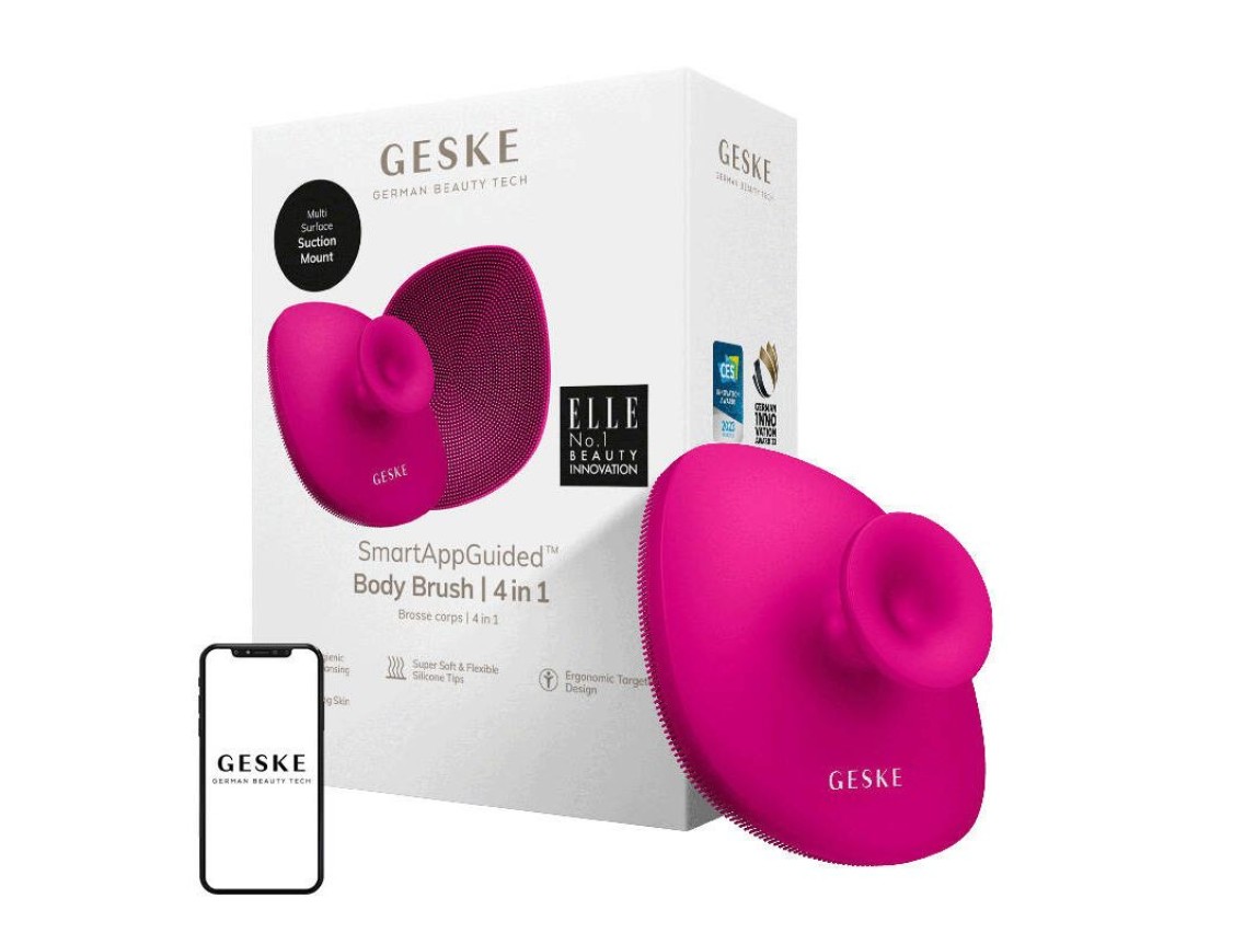Cepillo corporal Geske 4 en 1 (magenta)