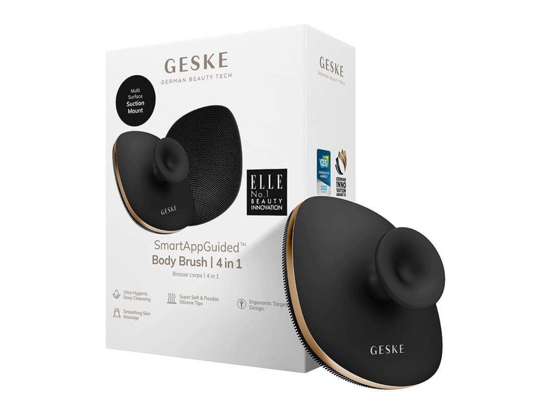 Cepillo corporal Geske 4 en 1 (gris)