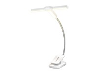 L�mpara de lectura de tres cabezales Glocusent GLCSNTA2303 USB-C 1000 mAh blanca