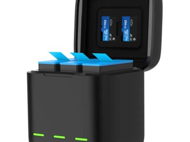 3-slot charger box Telesin  for GoPro Hero 12 / Hero 11 / Hero 10 / Hero 9