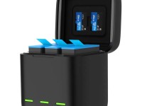 Caixa de carregamento Telesin com 3 slots para GoPro Hero 12 / Hero 11 / Hero 10 / Hero 9 Caixa de carregamento Telesin com 3 slots para GoPro Hero 12 / Hero 11 / Hero 10 / Hero 9