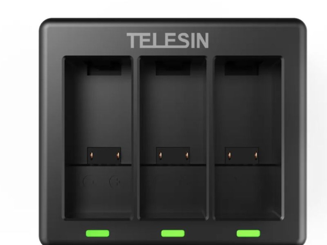 3-slot charger Telesin for GoPro Hero 12 / Hero 11 / Hero 10 / Hero 9