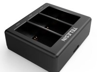 Carregador Telesin de 3 slots para GoPro Hero 12 / Hero 11 / Hero 10 / Hero 9 Carregador Telesin de 3 slots para GoPro Hero 12 / Hero 11 / Hero 10 / Hero 9