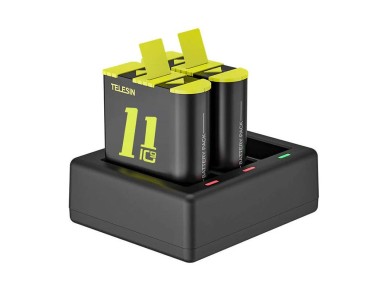 Telesin three-channel charger + 2 batteries for GoPro Hero 9 / 10 / 11 / 12 (GP-BTR-903-B) Telesin three-channel charger + 2 batteries for GoPro Hero 9 / 10 / 11 / 12 (GP-BTR-903-B)