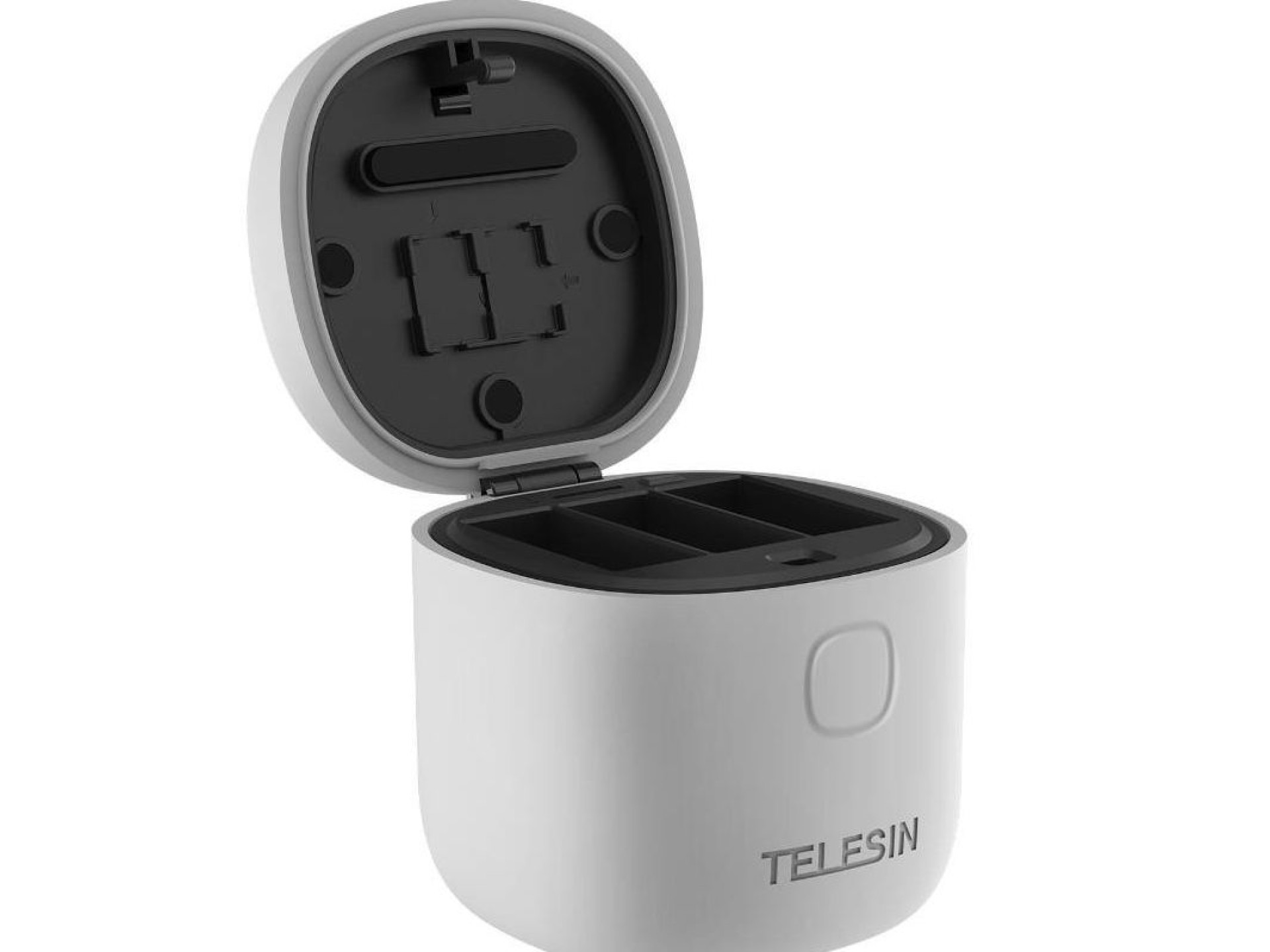 Carregador à prova d'água de 3 slots, caixa completa Telesin para GoPro Hero 12 / Hero 11 / Hero 10