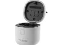 Carregador � prova d'�gua de 3 slots, caixa completa Telesin para GoPro Hero 12 / Hero 11 / Hero 10 