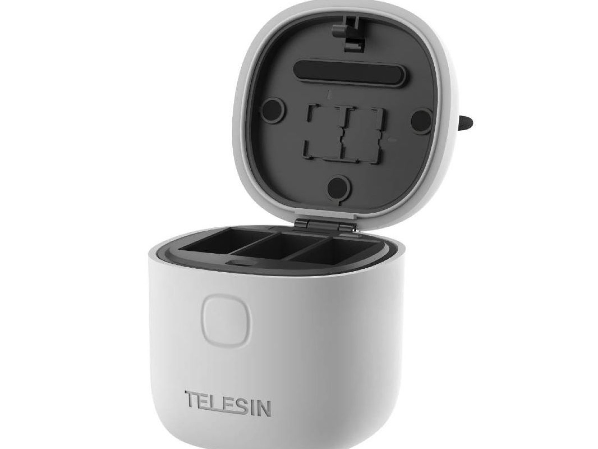 Carregador à prova d'água de 3 slots, caixa completa Telesin para GoPro Hero 12 / Hero 11 / Hero 10