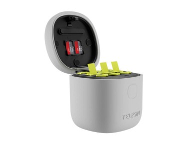 3-slot waterproof charger Telesin Allin box for GoPro Hero 9 / Hero 10 / Hero 11 / Hero 12 + 3 batte 3-slot waterproof charger Telesin Allin box for GoPro Hero 9 / Hero 10 / Hero 11 / Hero 12 + 3 batte