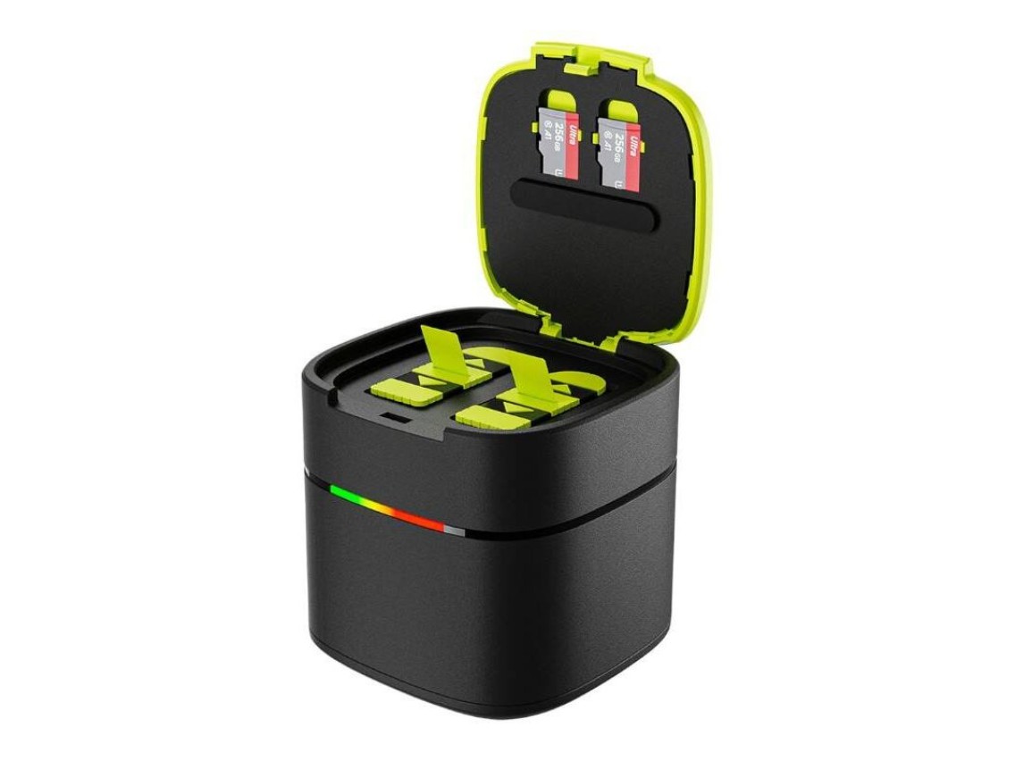Caja de carga rápida TELESIN + 2 baterías para GoPro Hero 9/10/11/12 GP-FCK-B11