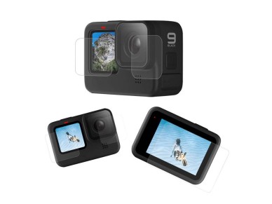 Pel�cula de vidro temperado para tela e lente Telesin para GoPro Hero 9 / Hero 10 / Hero 11 / Hero 1