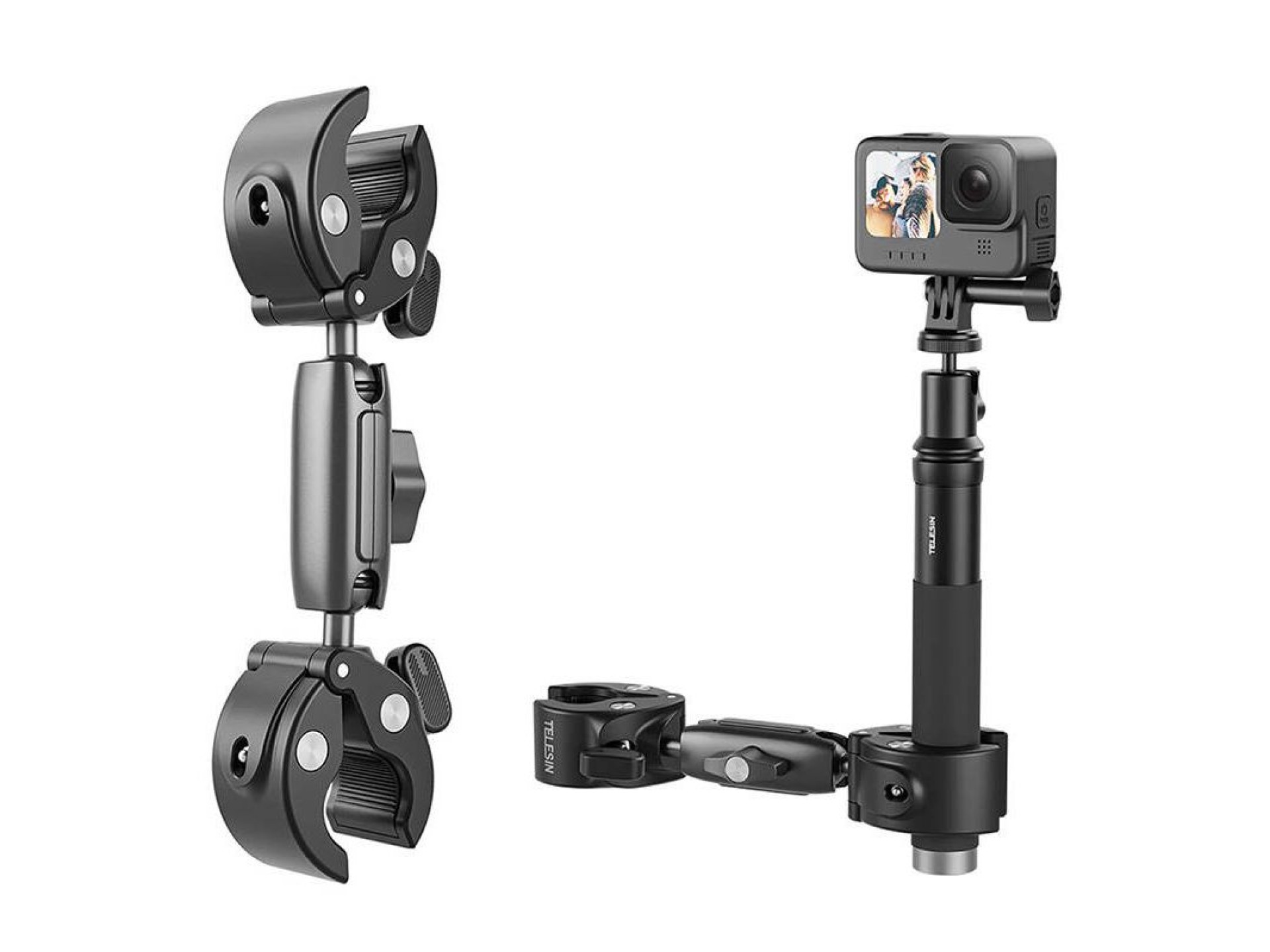 Suporte TELESIN para câmeras esportivas em motocicletas/bicicletas.