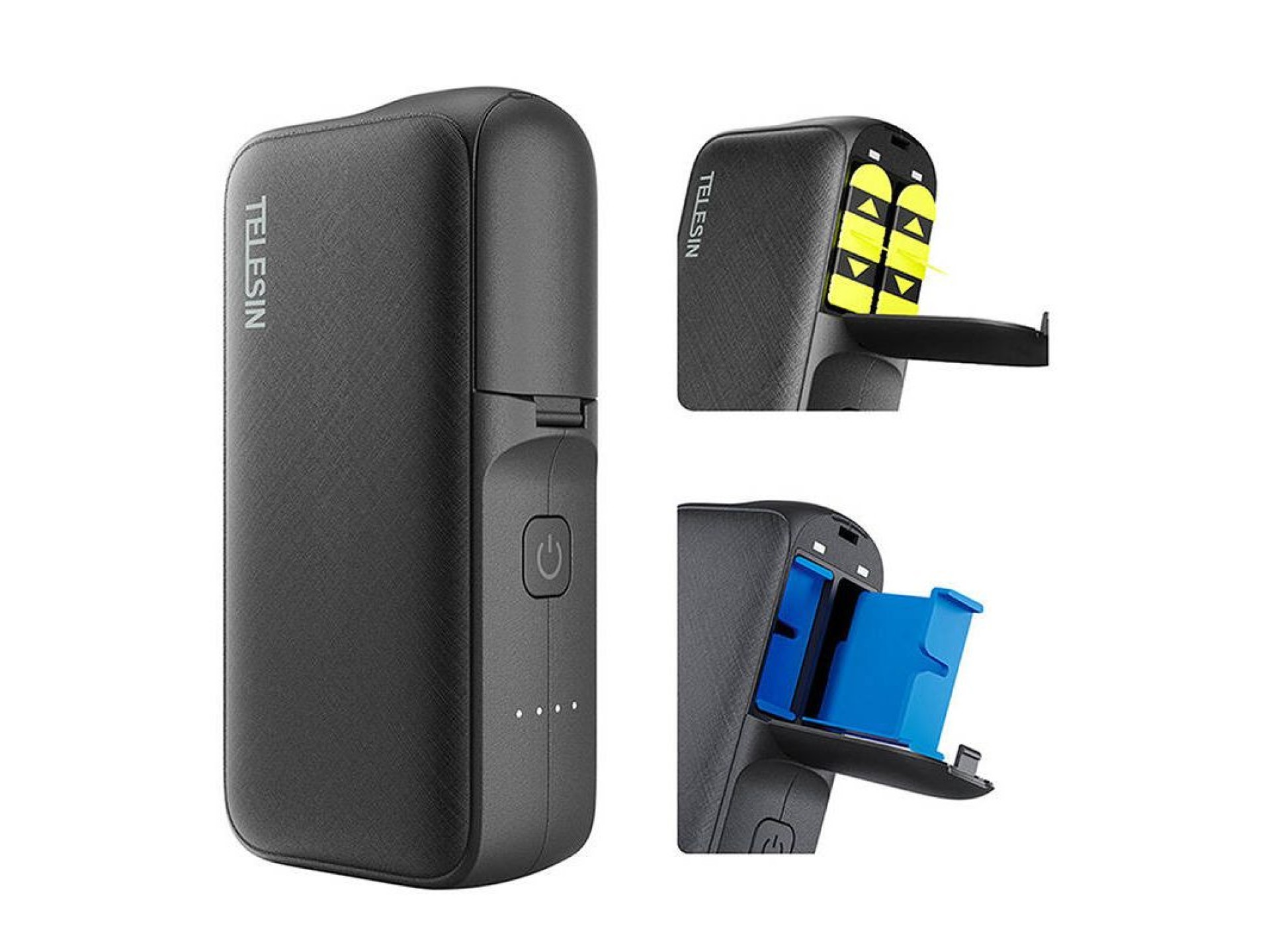 Carregador TELESIN com bateria externa para GoPro Hero 12 / 11 / 10 / 9 / 8 / 7 / 6 / 5