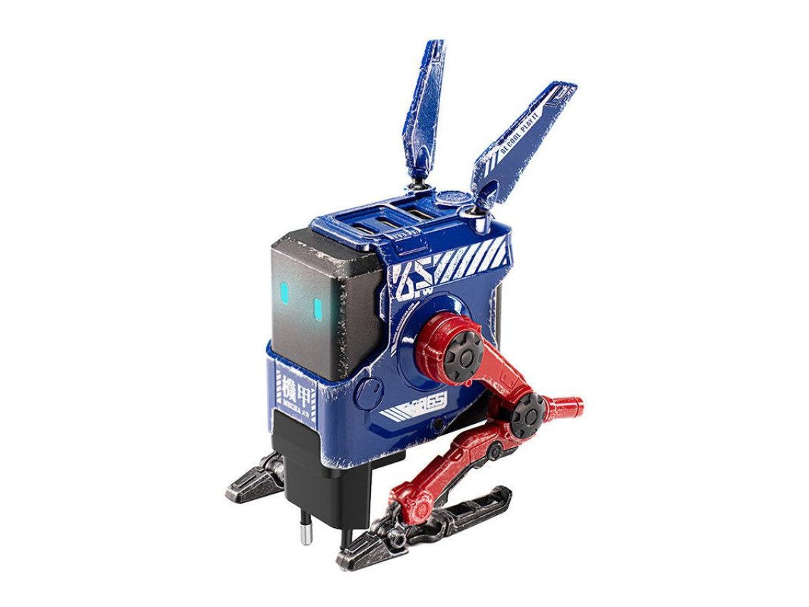 Cargador rápido GravaStar Alpha65 de 65 W GaN, versión azul dañada por la guerra
