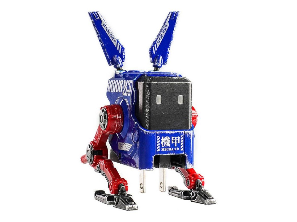 Cargador rápido GravaStar Alpha65 de 65 W GaN, versión azul dañada por la guerra