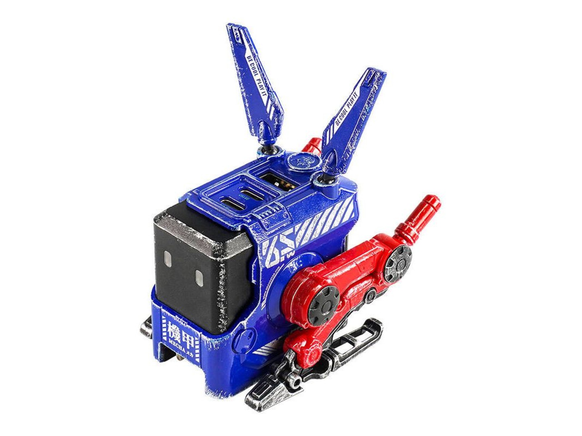 Cargador rápido GravaStar Alpha65 de 65 W GaN, versión azul dañada por la guerra