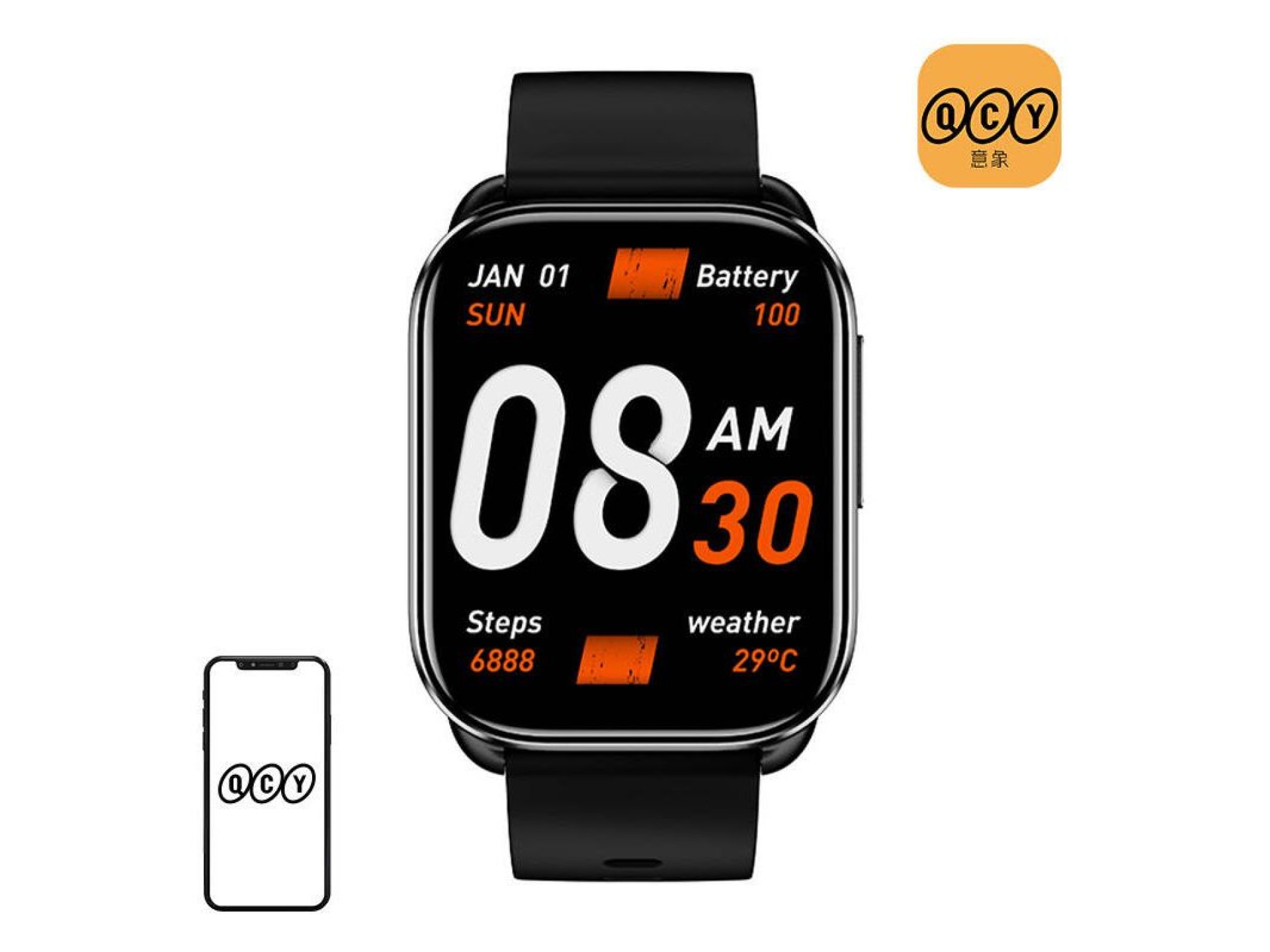 Reloj inteligente QCY WATCH GS (gris)