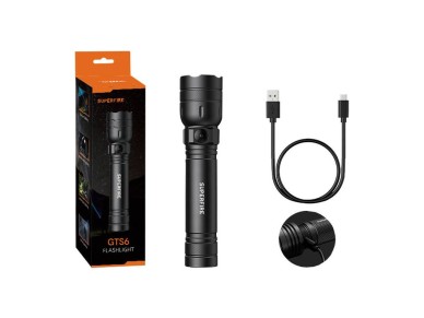 Lanterna Superfire GTS6 � 360lm, USB-C, 7W, 5 modos, 150m