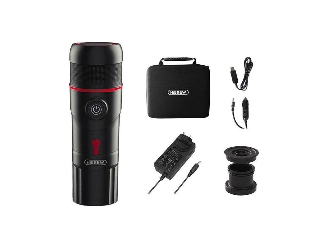 Cafetera portátil 3 en 1 con estuche HiBREW H4-premium 80W