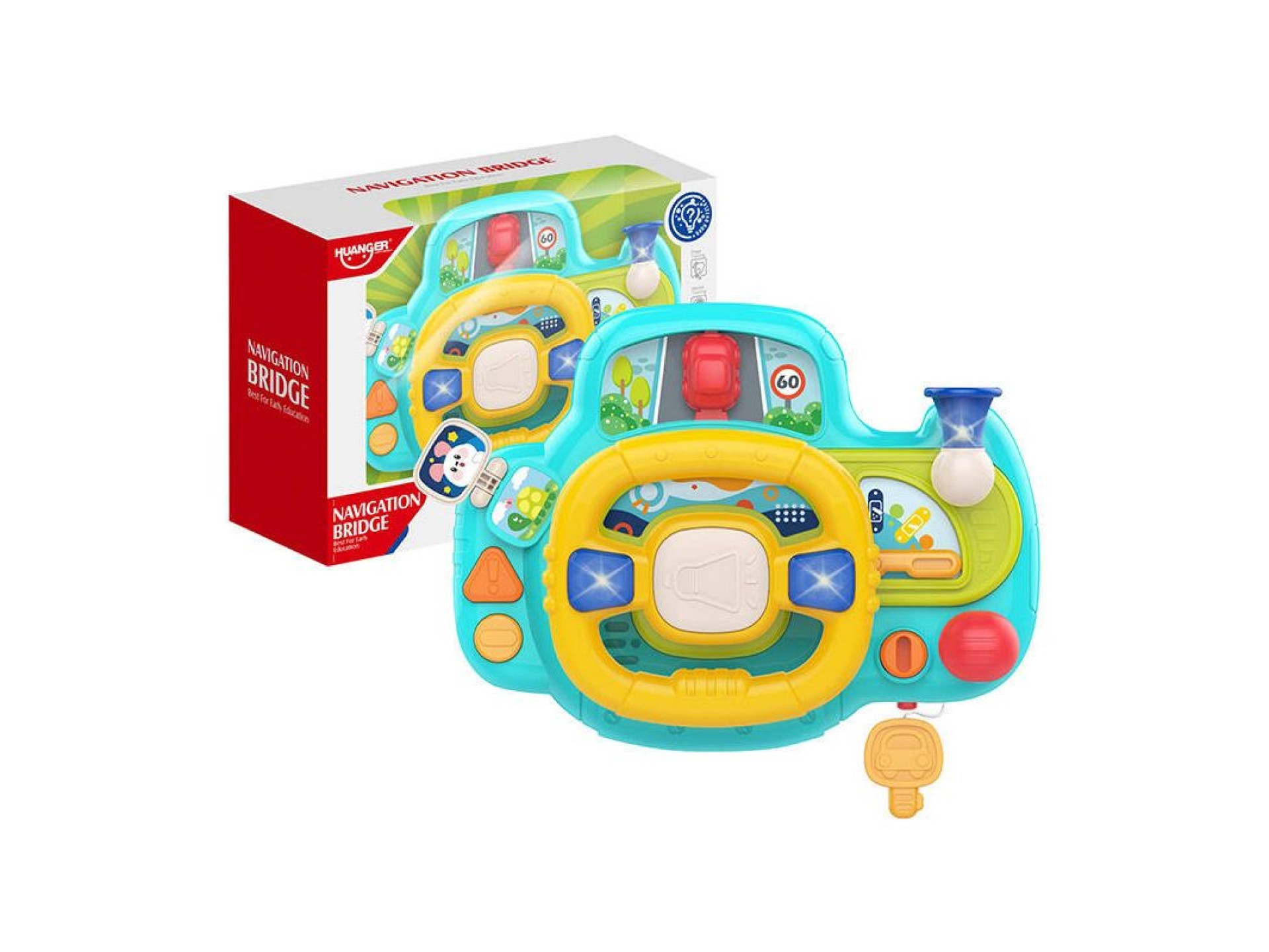 Volante interactivo para niños (azul) Huanger HE0541