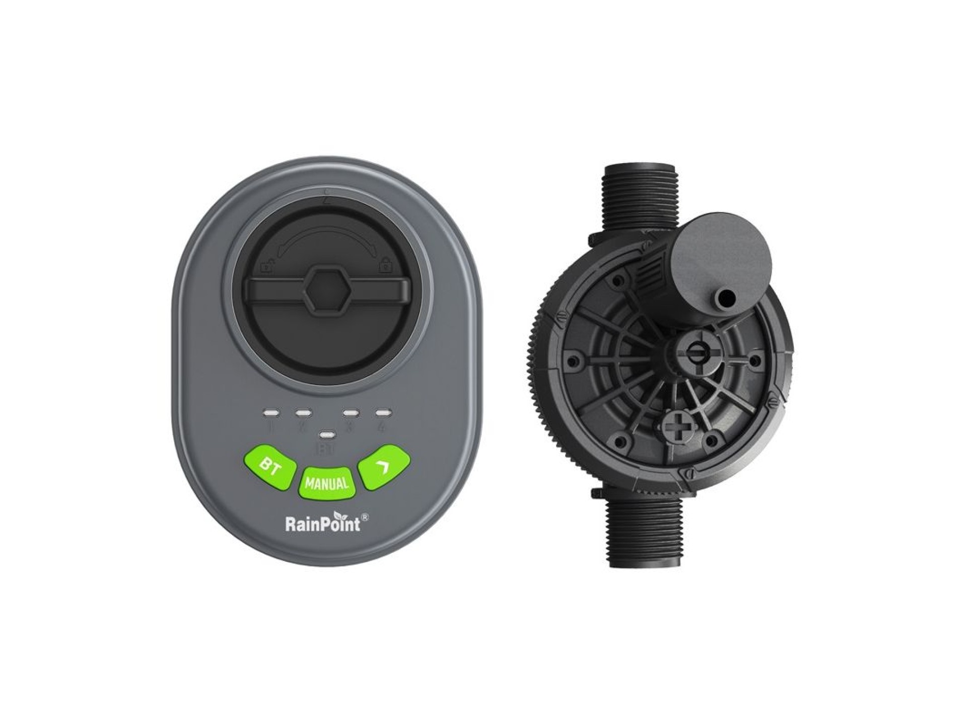 Controlador de aspersor RainPoint de 4 zonas com aplicativo, Bluetooth