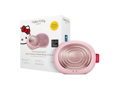 Escova Facial Sonic Thermo 5 em 1 Geske com APP (rosa Hello Kitty)