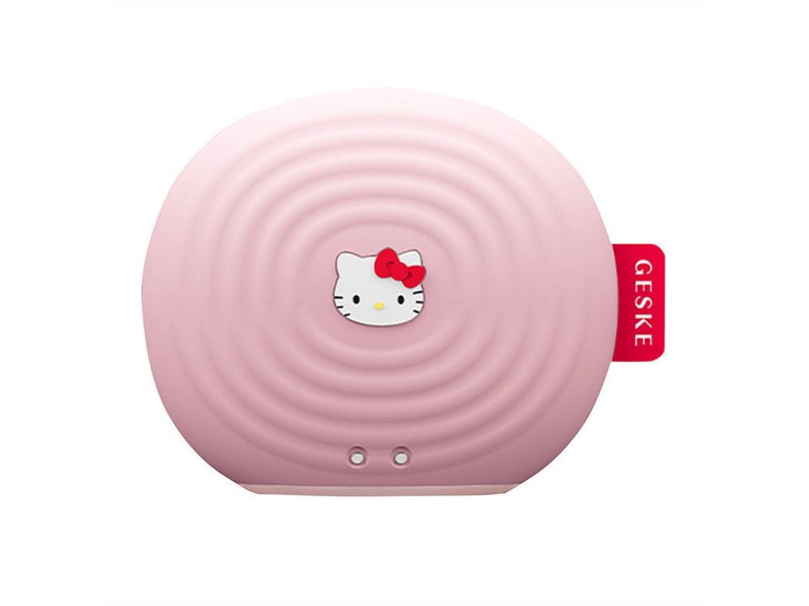 Escova de limpeza facial sônica 4 em 1 Geske com APP (rosa Hello Kitty)