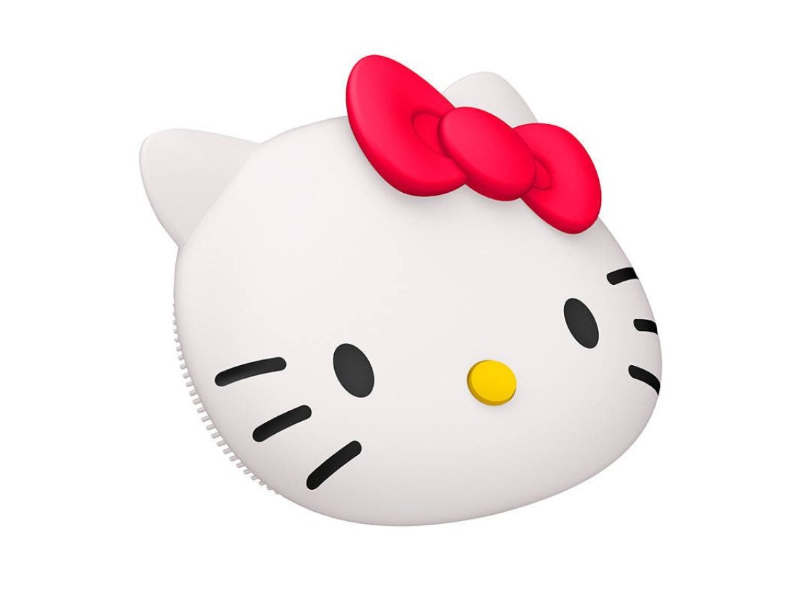 Cepillo de limpieza facial 3 en 1 Geske con aplicación (Hello Kitty Starlight)