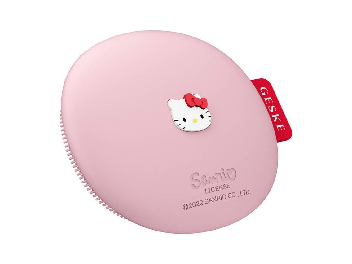 Cepillo de limpieza facial 3 en 1 Geske con aplicación (rosa Hello Kitty)