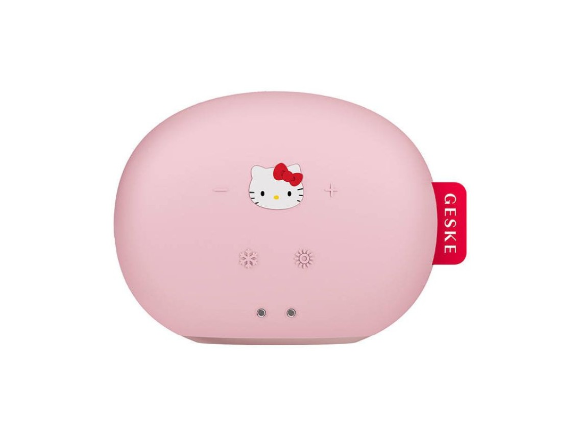 Massageador facial sônico quente e frio 8 em 1 com aplicativo (rosa Hello Kitty)