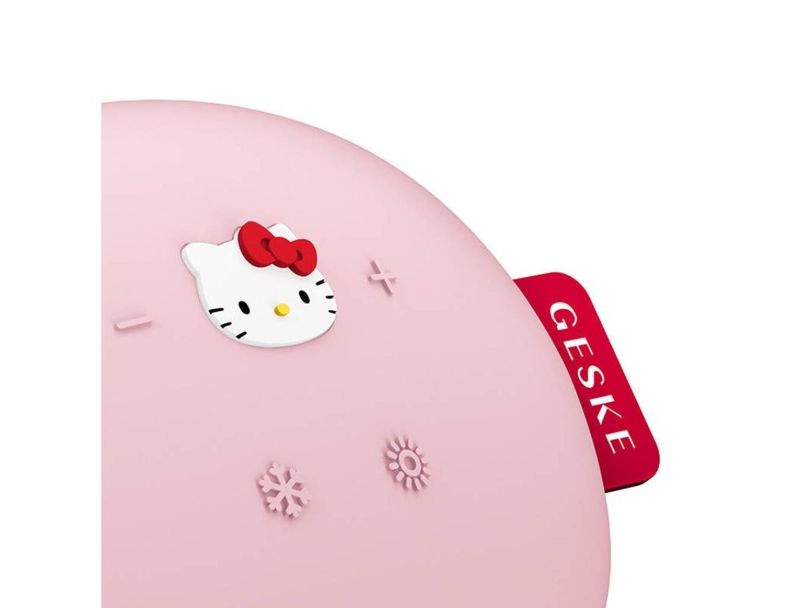 Massageador facial sônico quente e frio 8 em 1 com aplicativo (rosa Hello Kitty)