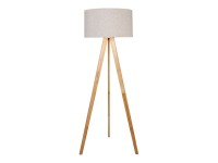 E27 wood,iron and fabric edm floor lamp