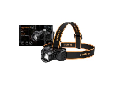 Linterna frontal Superfire HL50, 150lm, USB