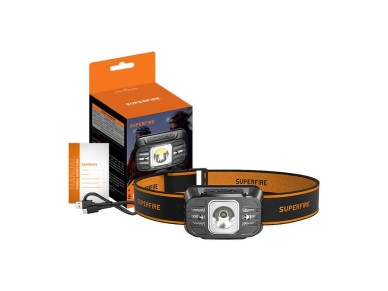 Linterna frontal Superfire HL75-X � 220 lm, USB, 7 modos, 120 m