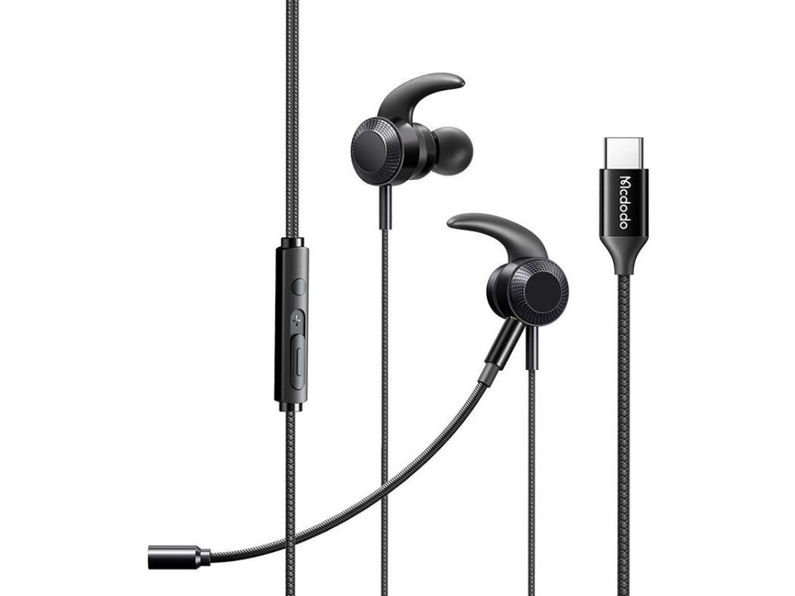 Auriculares para juegos Mcdodo HP-1340 con micrófono, USB-C (negro)