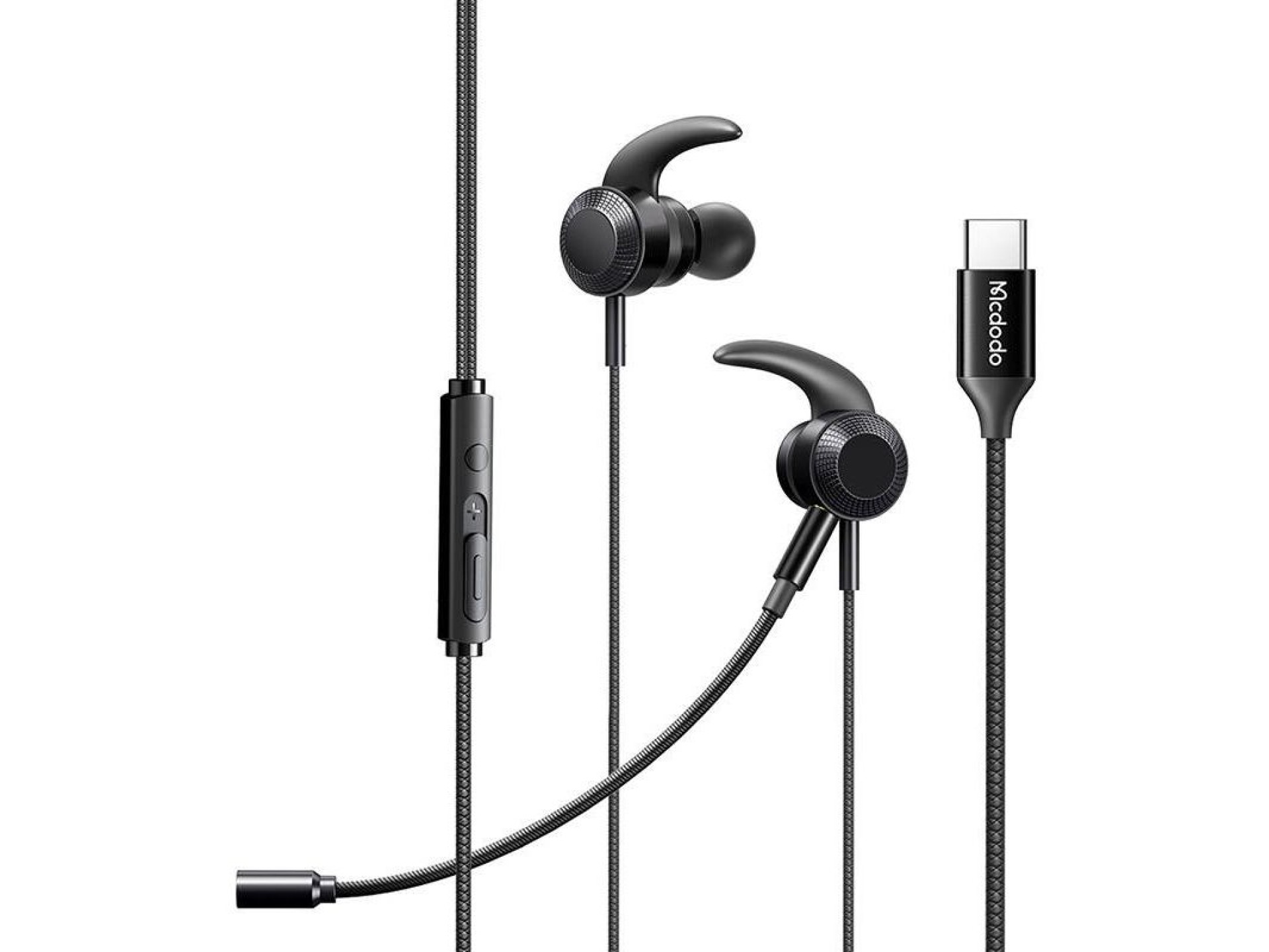 Auriculares para juegos Mcdodo HP-1340 con micrófono, USB-C (negro)