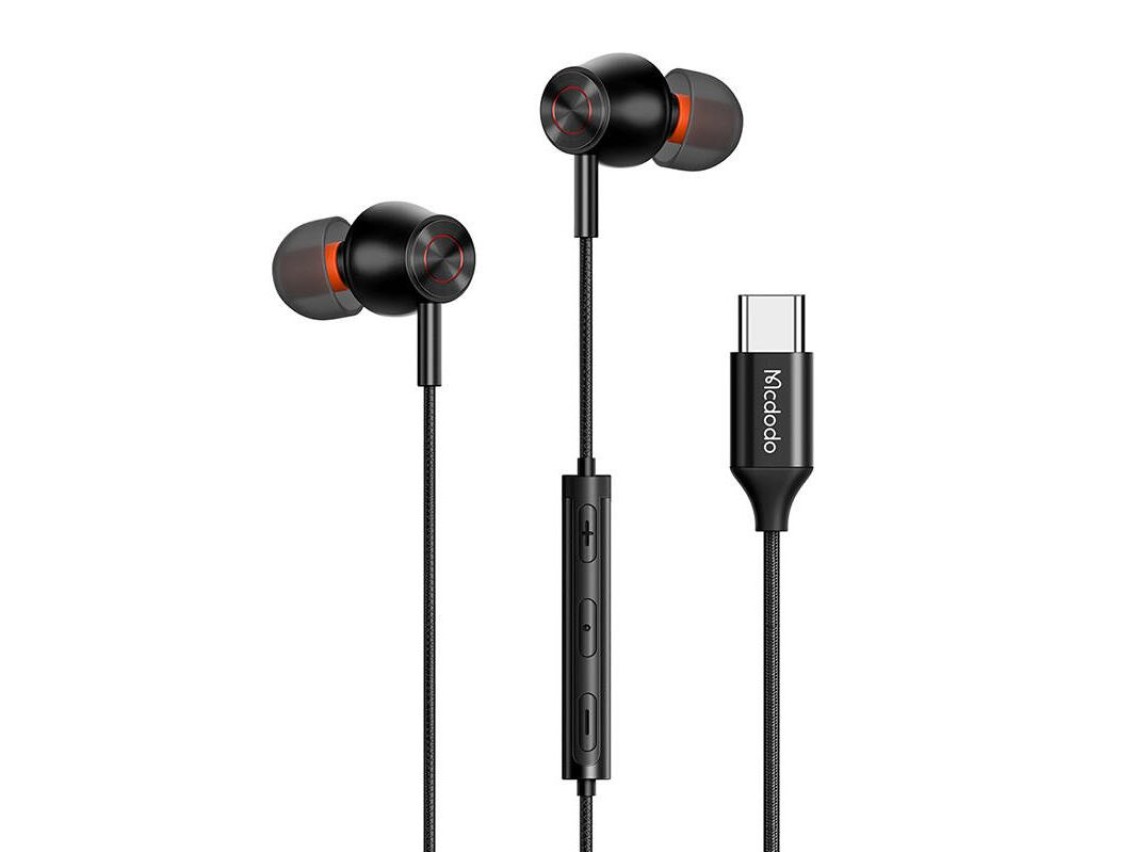 Auriculares internos con cable Mcdodo HP-3490, USB-C (negros)