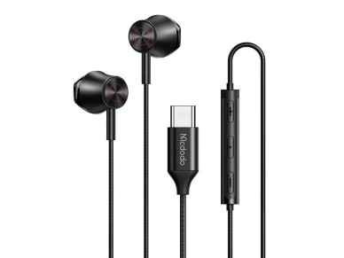 Wired earphones Mcdodo HP-4070, USB-C (black) Wired earphones Mcdodo HP-4070, USB-C (black)