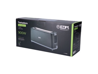 Torradeira ranhura longa black design 900w edm Torradeira ranhura longa black design 900w edm