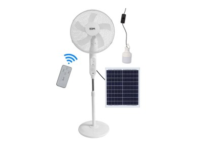 Solar stand fan, white, power 25 w, �40 cm blades