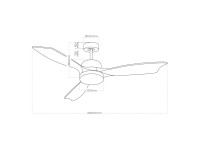 Baltic model ceiling fan with 3 wooden blades ø132cm Baltic model ceiling fan with 3 wooden blades ø132cm