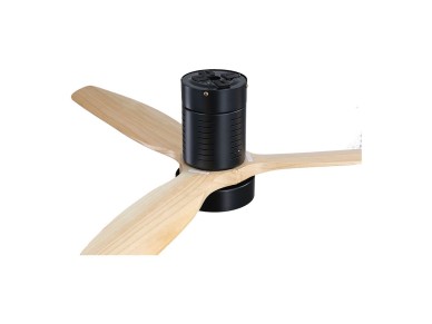 Ventoinha de teto inteligente com p�s de madeira luz led 3000/4000/6000k, 3cct, kara pot�ncia 30w ed