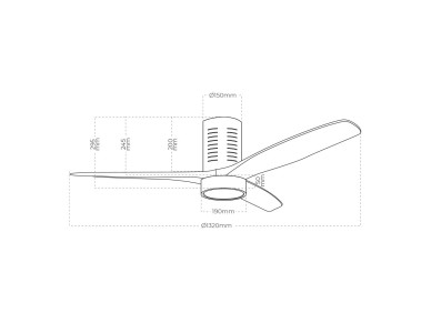 Ventoinha de teto inteligente com p�s de madeira luz led 3000/4000/6000k, 3cct, kara pot�ncia 30w ed
