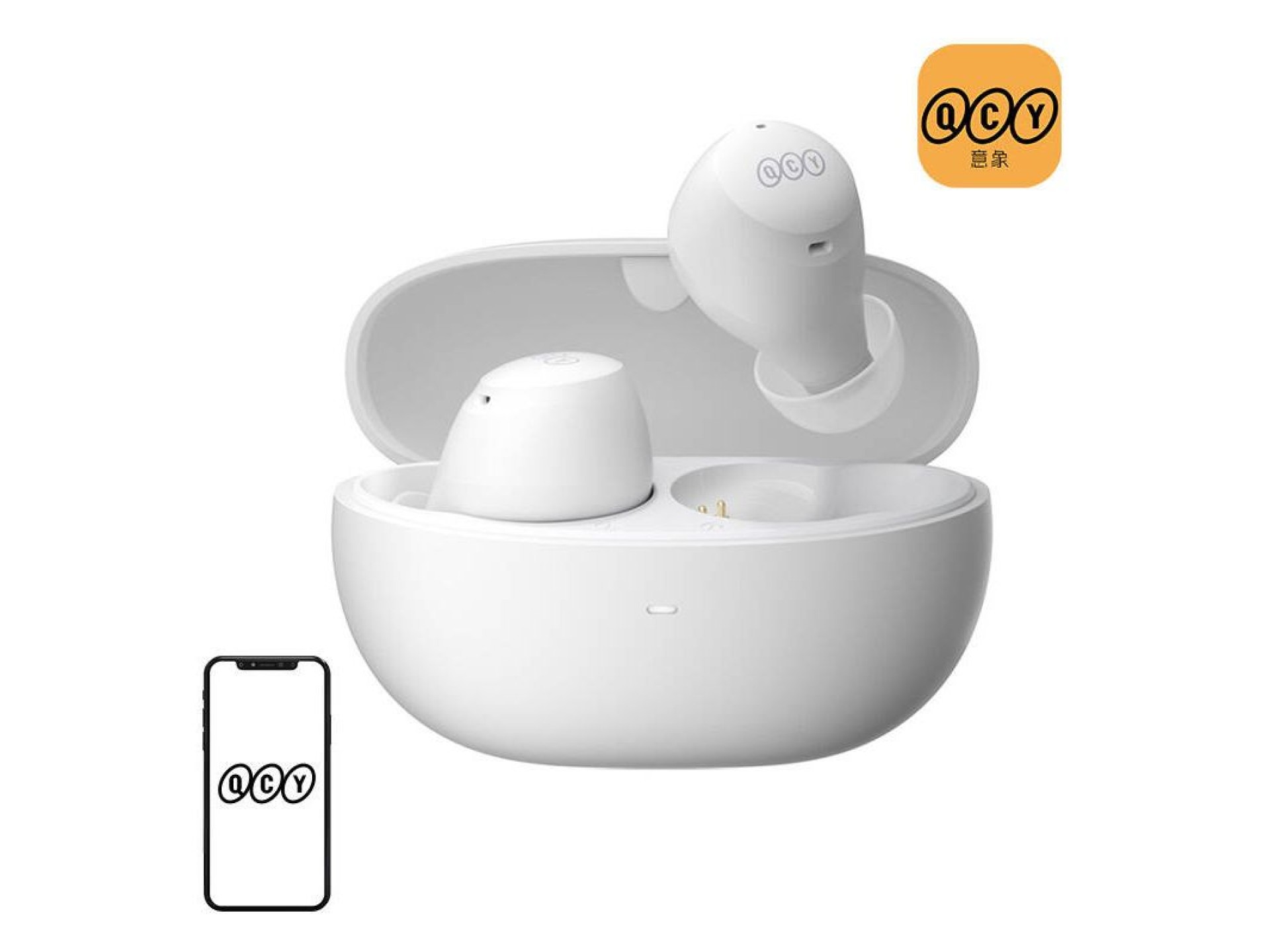 Fones de ouvido sem fio TWS QCY HT07 ArcBuds ANC (branco)