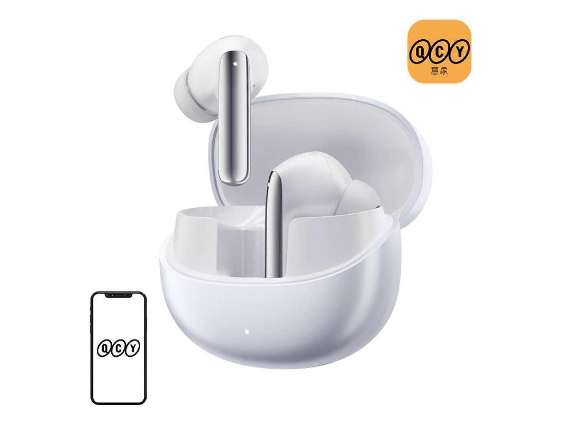 Fones de ouvido TWS QCY MeloBuds Pro HT08, ANC (branco)