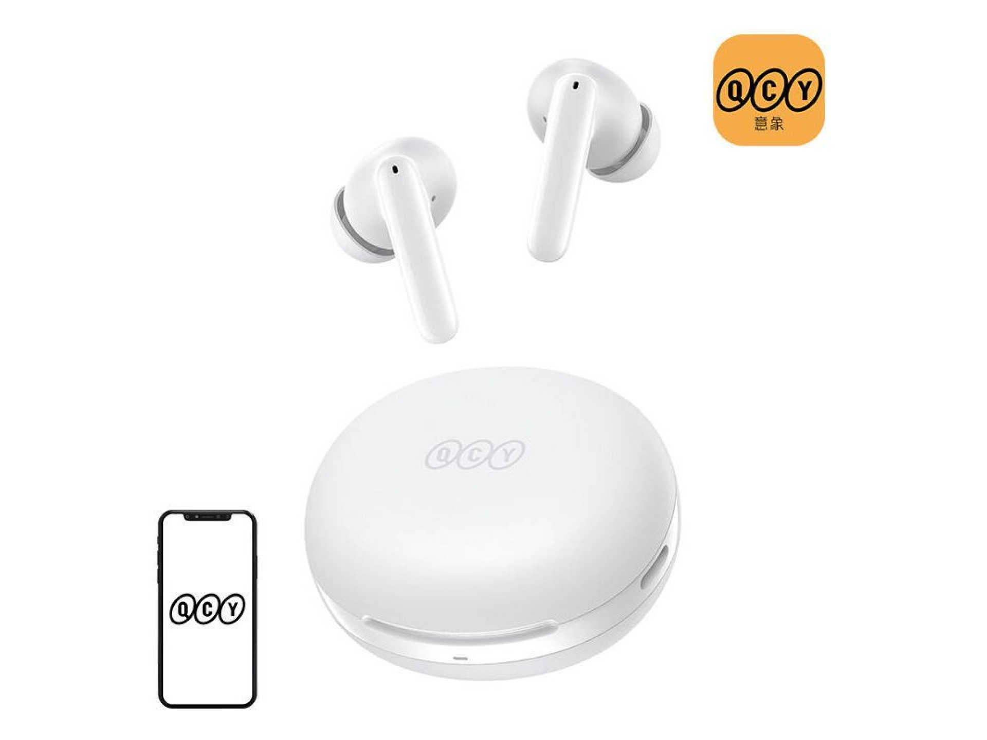 Auriculares TWS QCY T13 ANC2, ANC (blancos)