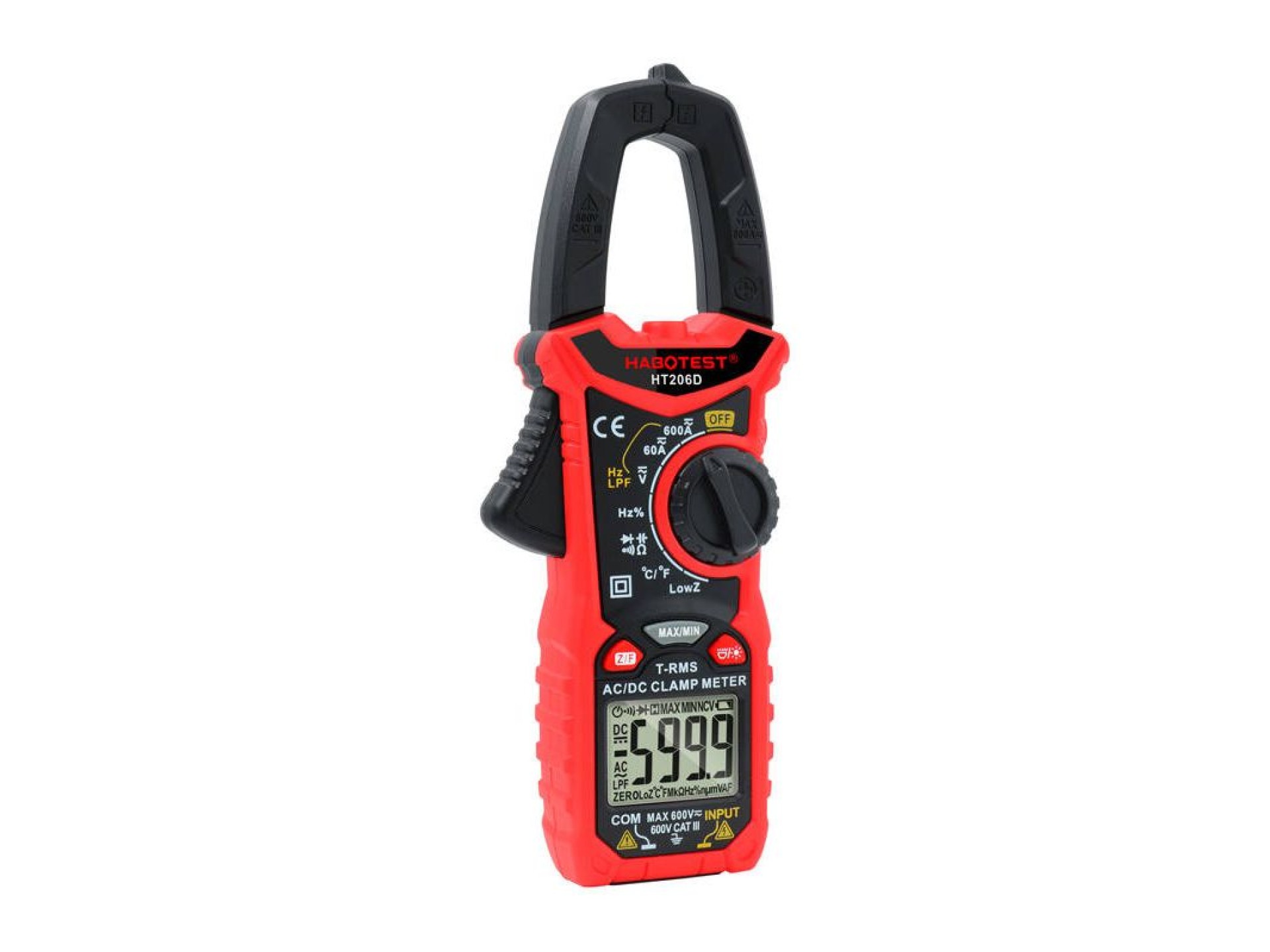 Alicate Amperímetro Digital Habotest HT206D True RMS, NCV, LPF