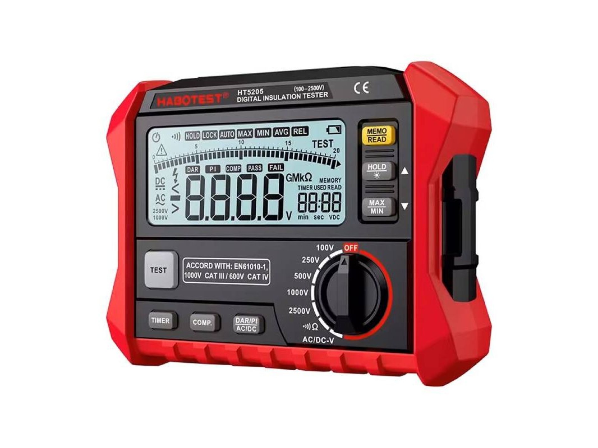 Testador de isolamento digital Habotest HT5205