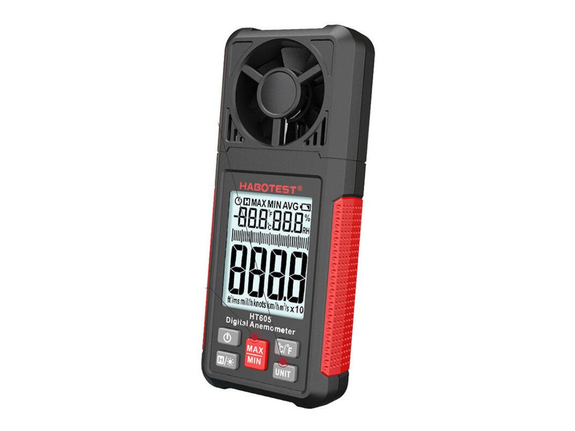 Anemômetro digital medidor de velocidade do vento Habotest HT605
